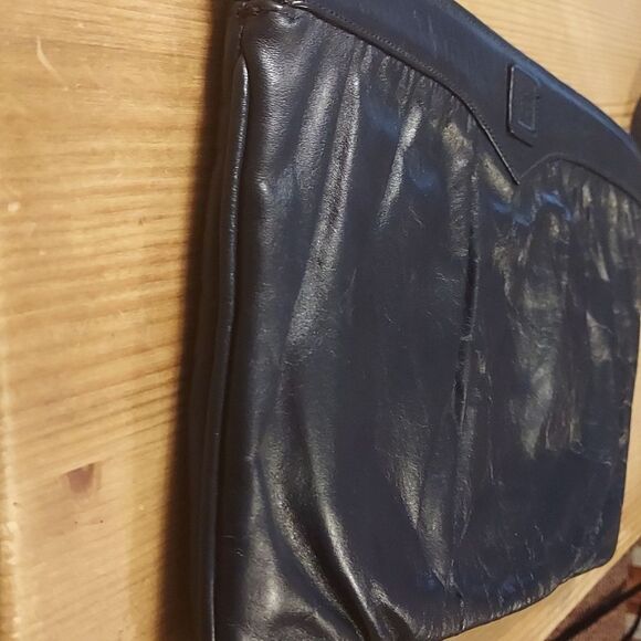 Anne Klein vintage shoulder bag clutch navy leather for Nordstrom - Picture 10 of 12